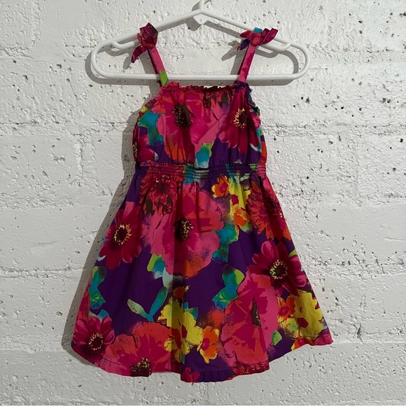 The Children's Place Girls Dress 2T Pink Purple Floral Sundress W11 - Picture 1 of 5